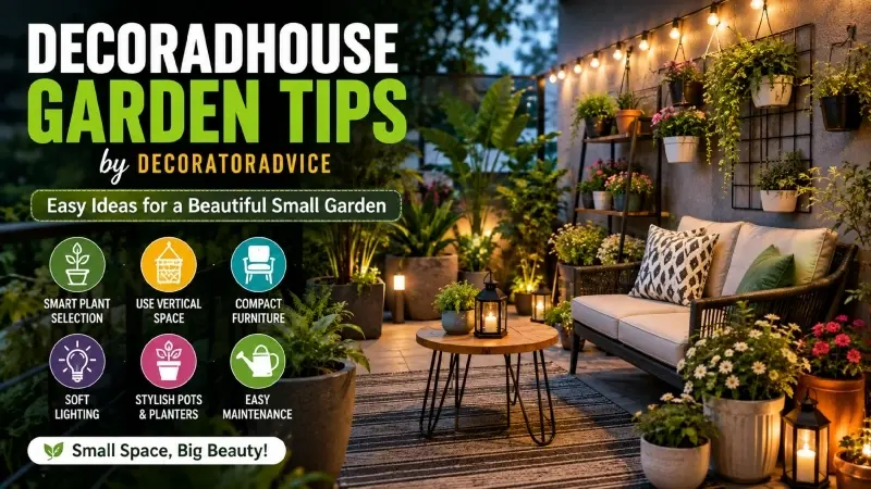 Decoradhouse Garden Tips by DecoratorAdvice: Easy Ideas for a Beautiful Small Garden